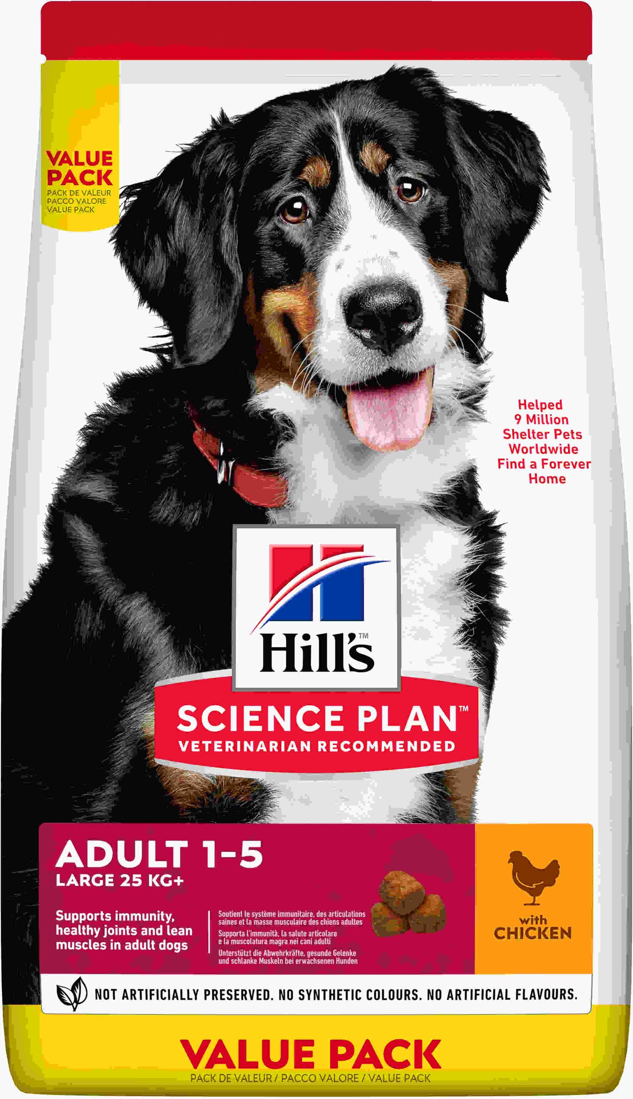 HILL's Canine Adult Talie Mare, cu Pui 14kg+4kg GRATIS