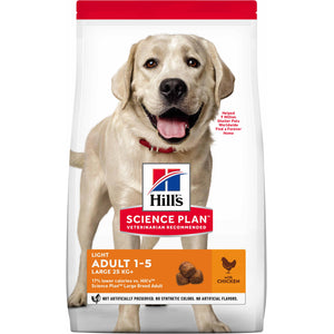 HILL's Canine Adult Talie Mare LIGHT, cu Pui 14kg