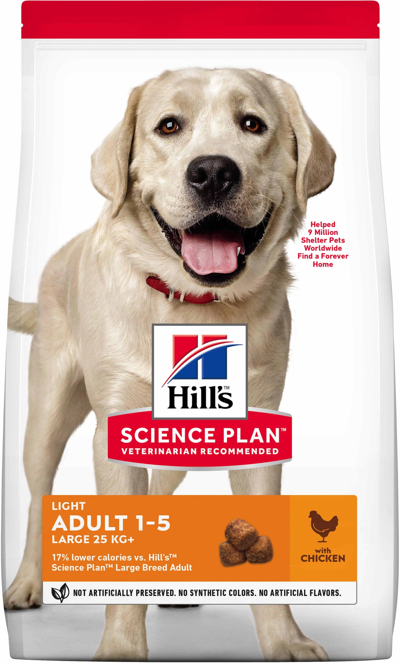 HILL's Canine Adult Talie Mare LIGHT, cu Pui 14kg