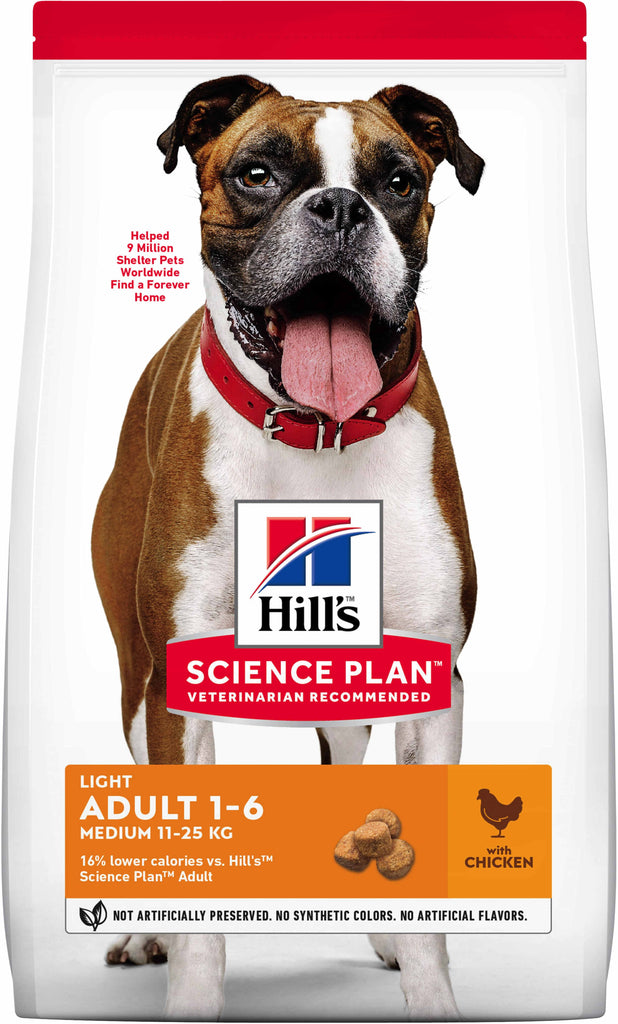 HILL's Canine Adult Talie Medie LIGHTcu Pui