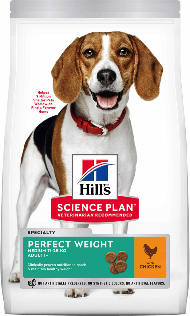 HILL's Canine Adult Talie Medie PERFECT WEIGHT, cu Pui