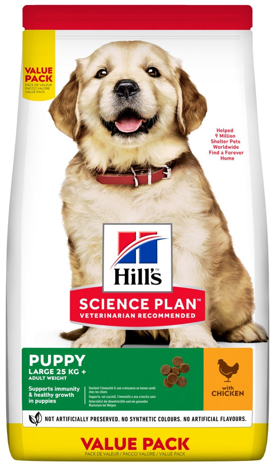 HILL's Canine PUPPY Talie Mare, cu Pui 14,5kg+1,5kg GRATIS