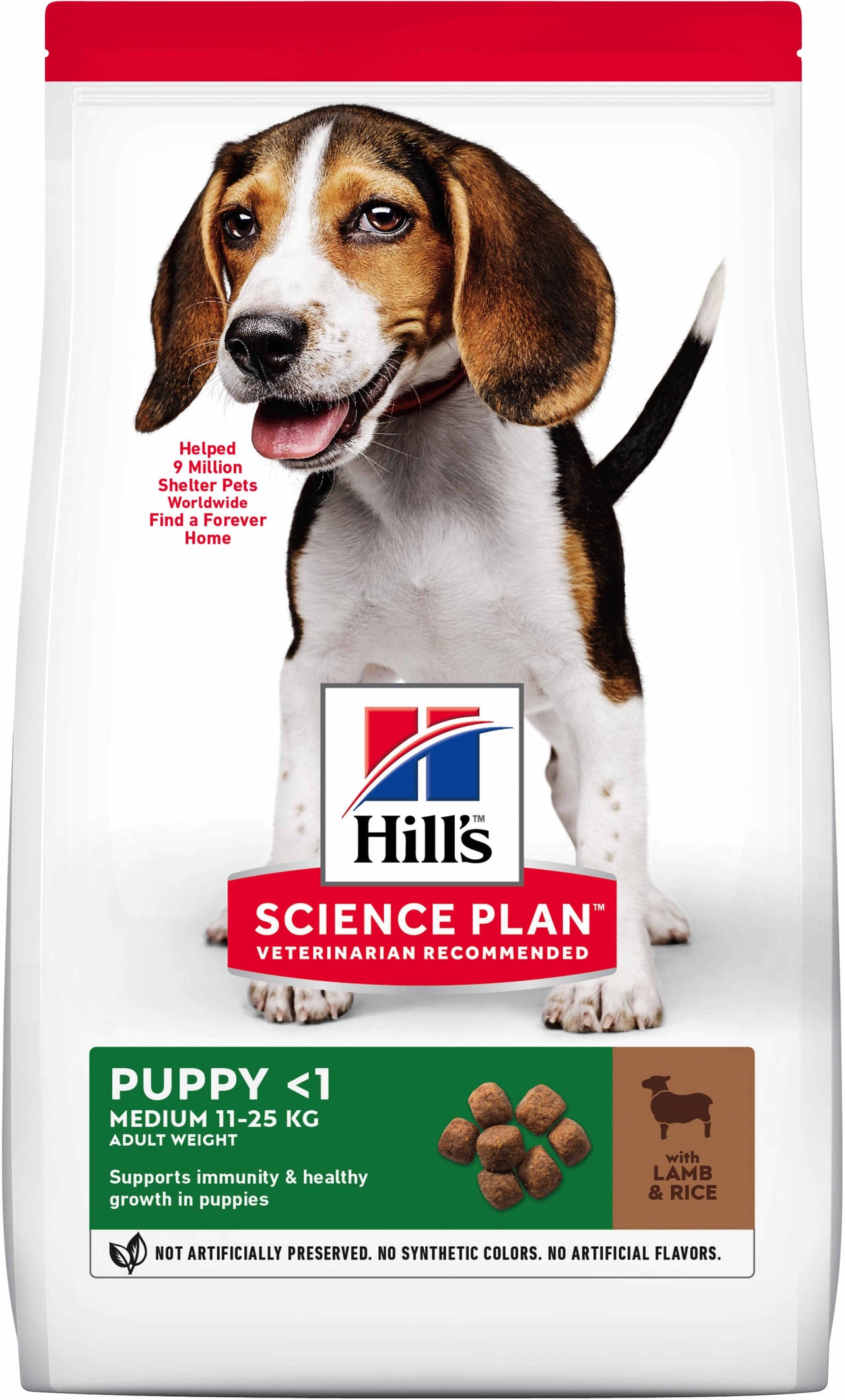 HILL's Canine PUPPY Talie Medie, cu Miel si Orez