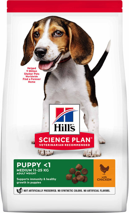 HILL's Canine PUPPY Talie Medie, cu Pui 800g
