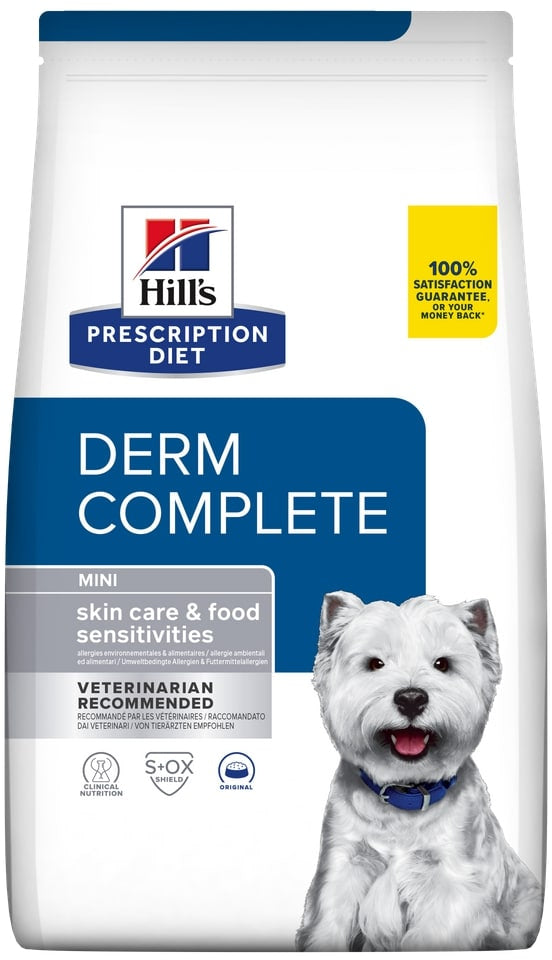 HILL's PD CANINE Hrana uscata Mini DERM COMPLETE, afectiuni dermatologice 1kg