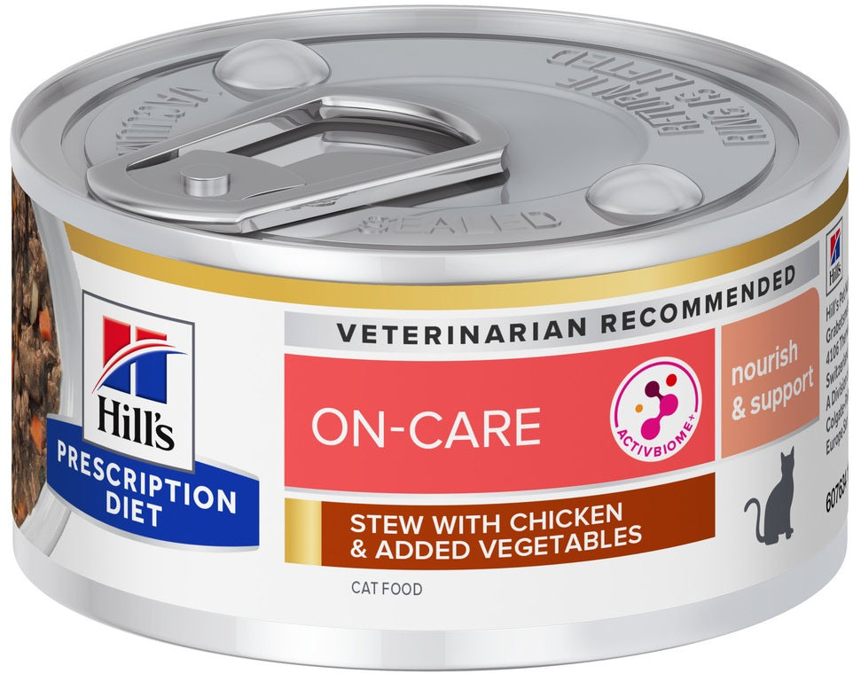 HILL's PD FELINE ON-CARE Conserva cu Tocanita de Pui si Legume 82g