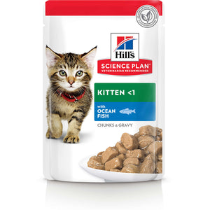 HILL's Plic hrana umeda KITTEN pentru pisicute, cu Peste Oceanic 85g