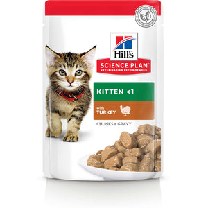 HILL's Plic hrana umeda KITTEN pentru pisicute, Curcan 85g 