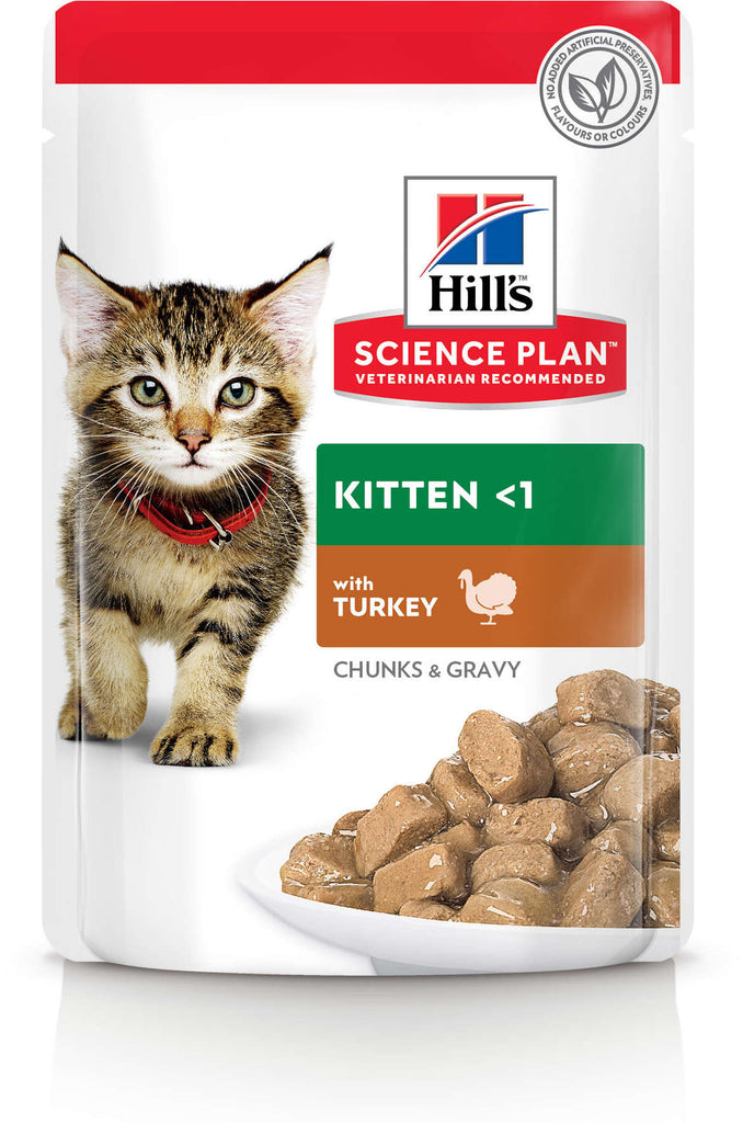 HILL's Plic hrana umeda KITTEN pentru pisicute, Curcan 85g 