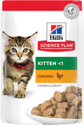 HILL's Plic hrana umeda KITTEN pentru pisicute,cu Pui 85g