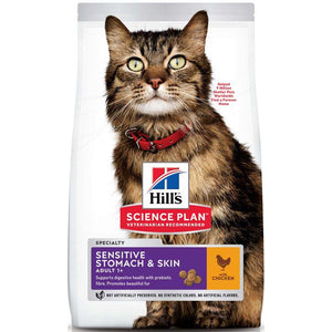 HILL's SP Feline Adult Sensitive Stomach & Skin, cu Pui 300g