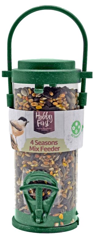 HOBBY FIRST Wild Life Mix de seminţe, cu hrănitor, pentru păsări 245g - Maxi-Pet.ro
