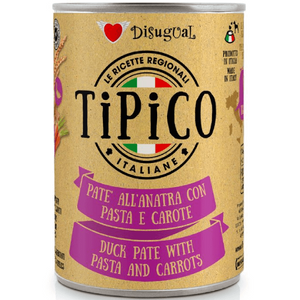 Hrana umeda pentru caini Disugual Tipico Rata Paste Morcovi 400g - Animax