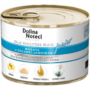 Hrana umeda pentru caini Dolina Noteci Mini Junior Burta de miel 185g - Animax