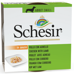 Hrana umeda pentru caini Schesir Adult Small Pui-Miel 85g - Animax