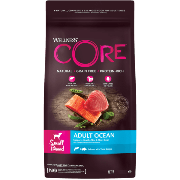 Hrana uscata pentru caini Wellness Core Small Breed Somon si ton 1.5kg - Animax