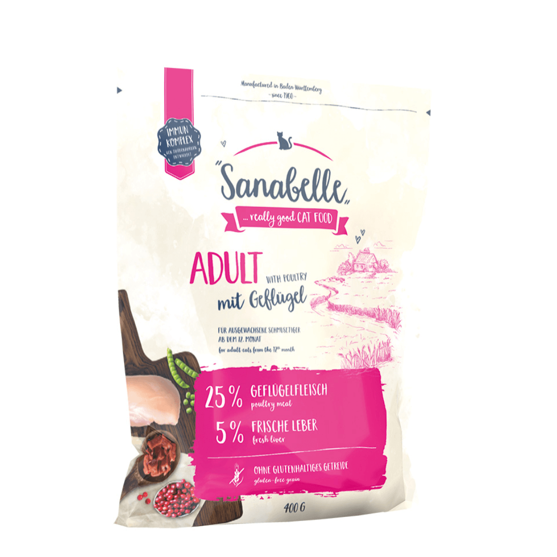 Hrana uscata pentru pisici Sanabelle Adult Pui 400 g - Animax