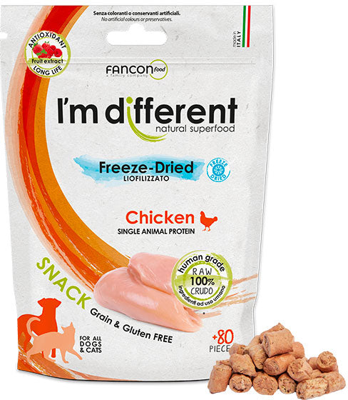 I'M DIFFERENT Recompensa pentru caini si pisici, Monoproteica, cu Pui 40g