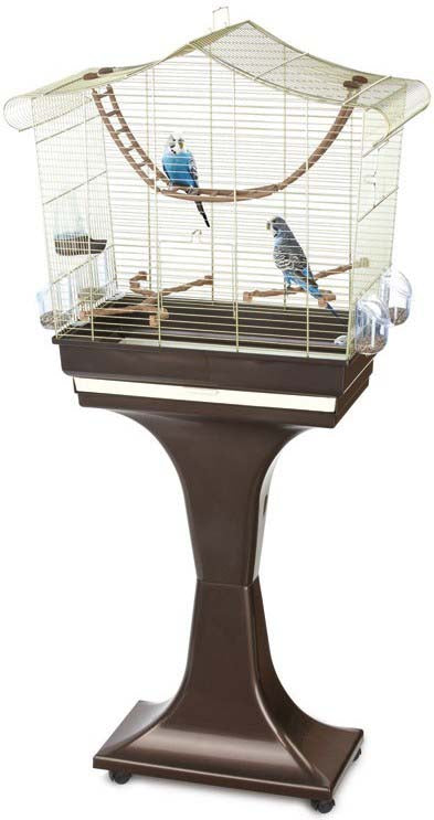 IMAC Colivie pentru păsări SOFIA maro, cu suport 63x33x61(133)cm - Maxi-Pet.ro