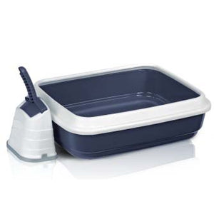 IMAC Set DUO BLU litiera deschisa 50x40x14,5cm + lopatica si suport, Albastru