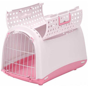 IMAC Transportor cu deschidere verticala LINUS CABRIO, 50x32x34,5cm, Roz