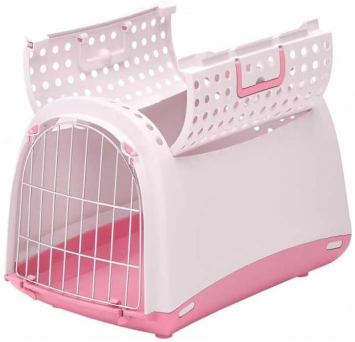 IMAC Transportor cu deschidere verticala LINUS CABRIO, 50x32x34,5cm, Roz