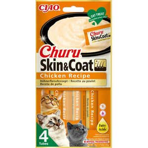 INABA CHURU Recompensa pt. pisici, Baton cu Pui, Pachet cu 4 bucati x 15g