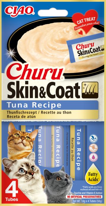INABA CHURU Recompensa pt. pisici, Baton cu Ton, Pachet cu 4 bucati x 15g