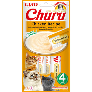 INABA CHURU Recompensa pt. pisici, Piure cu Pui, Pachet cu 4 plicuri x 14g