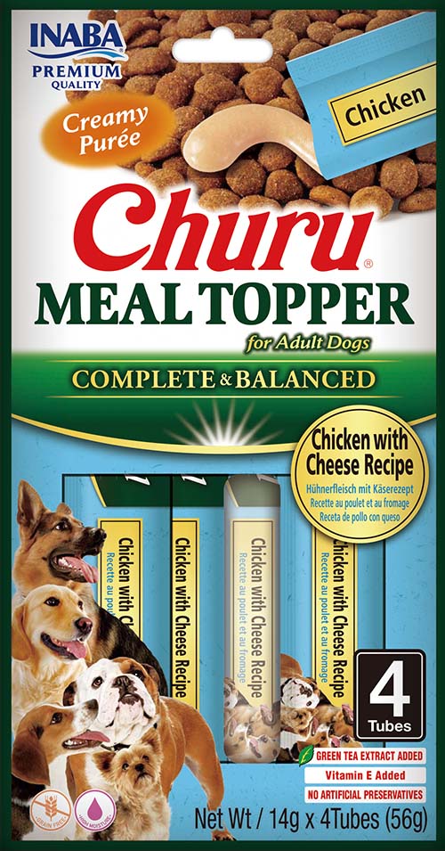 INABA CHURU Topping hrana umeda pentru caini, cu Pui si Branza 56g 