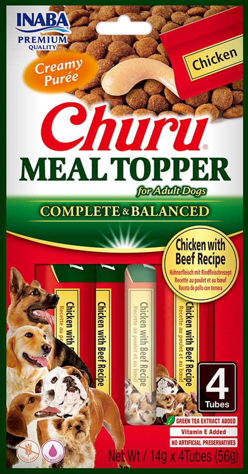 INABA CHURU Topping hrana umeda pentru caini, cu Pui si Vita 56g 