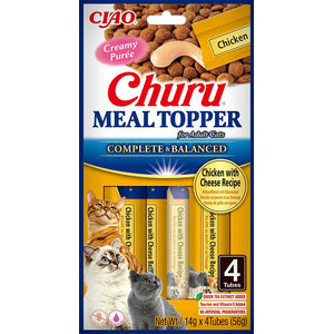 INABA CHURU Topping hrana umeda pentru pisici, cu Pui si Branza 56g 