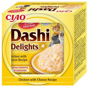 INABA CIAO Dashi Delights Bol pentru pisici, cu Pui si Branza 70g