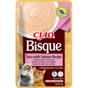 INABA CIAO Plic hrana umeda pentru pisici, Piure cu Ton si Somon 40g