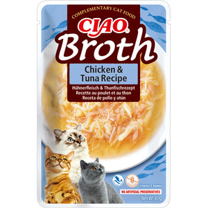 INABA CIAO Plic hrana umeda pentru pisici, Supa cu Pui si Ton 40g