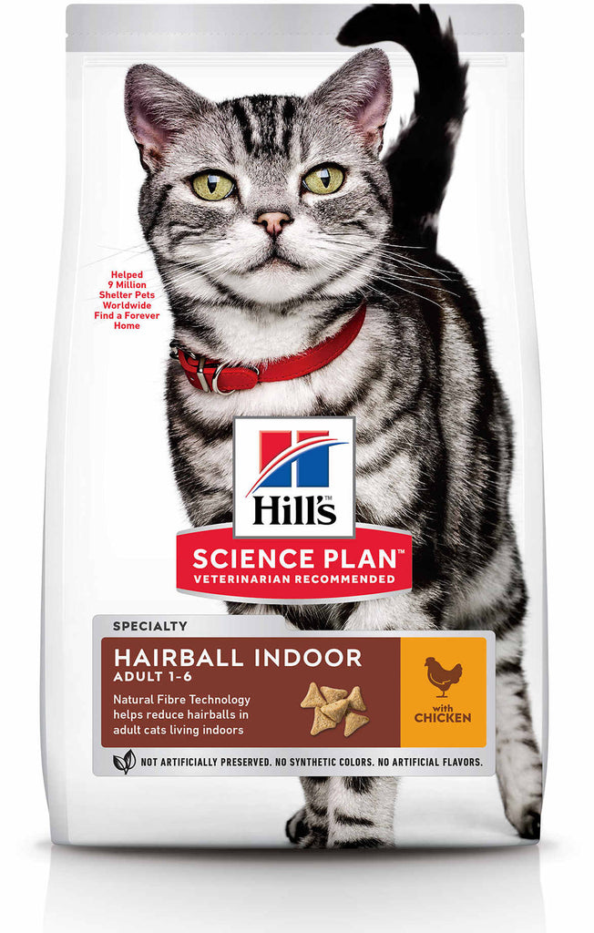 HILL's SP Feline Adult Hairball/Indoor, cu Pui