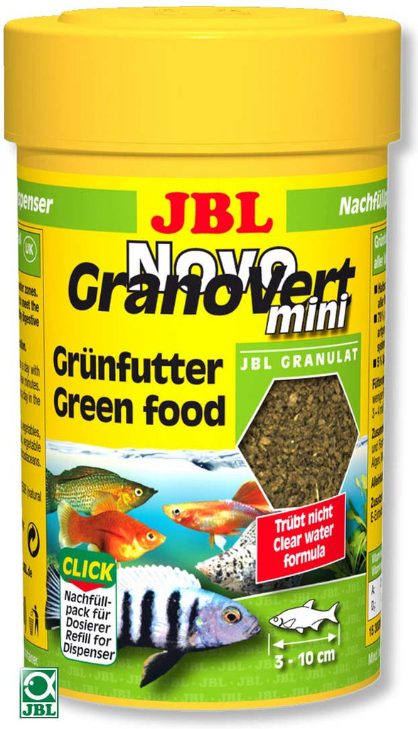 JBL NovoGranoVert mini Refill 100 ml - Hrană granule mici pt. peştii ierbivori - Maxi-Pet.ro