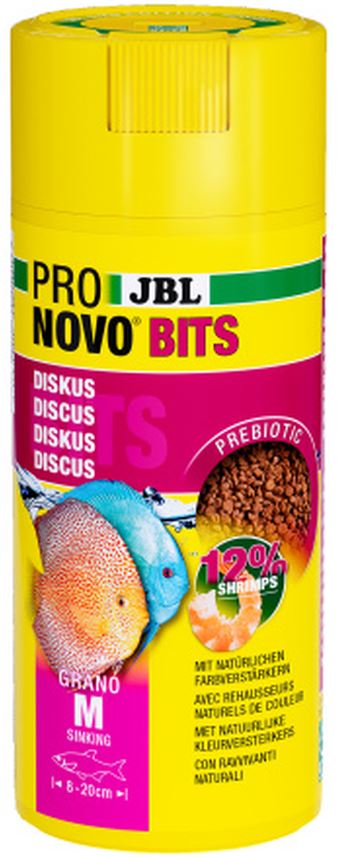 JBL ProNovo Bits Grano M, Hrană sub formă de fulgi pentru ciclide 250ml - Maxi-Pet.ro