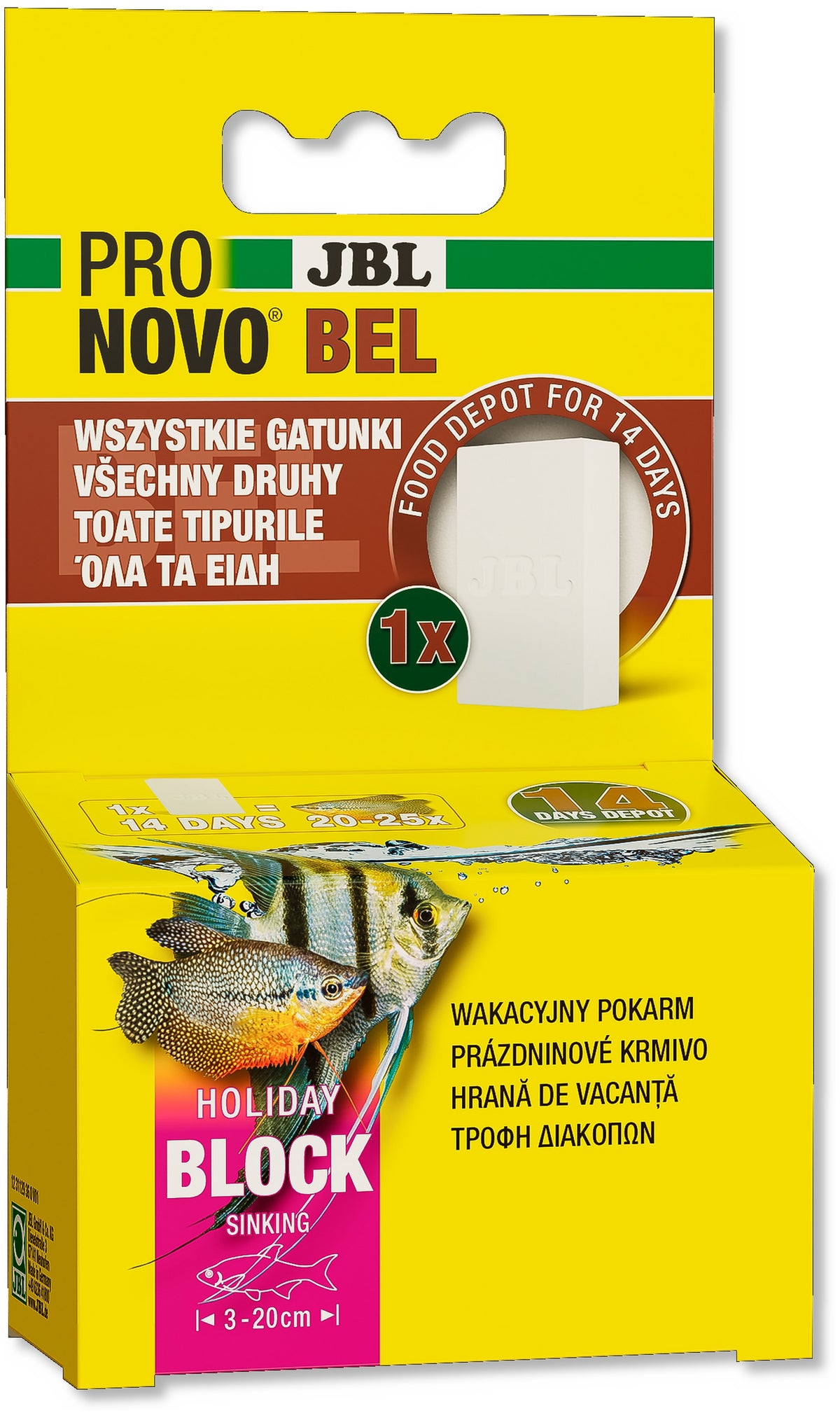 JBL ProNovo Hrana perioada vacantei pentru pestii de acvariu de apa dulce 43g