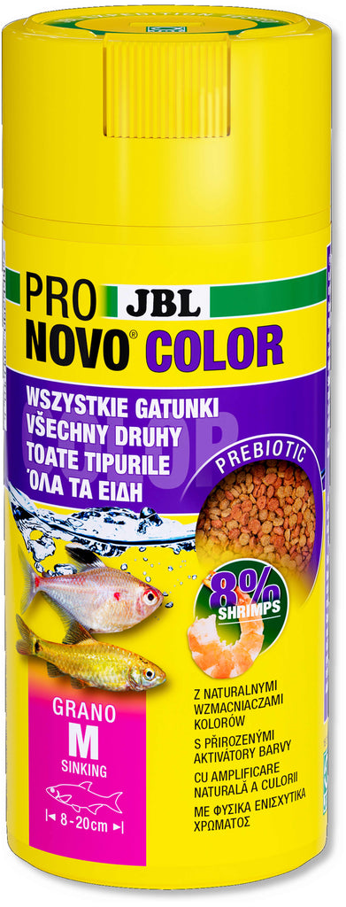 JBL ProNovo M, Hrana pentru intensificarea culorii peştilor de acvariu 250ml