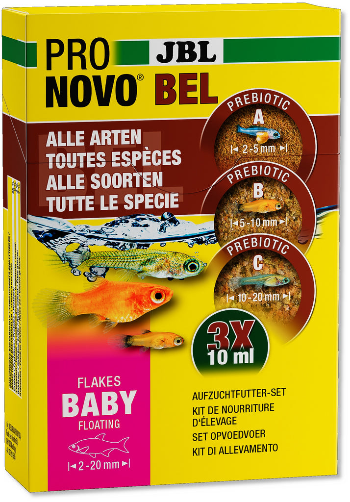 JBL ProNovo Set de hrană fulgi pentru creşterea puilor de peşti 3 x 10ml - Maxi-Pet.ro
