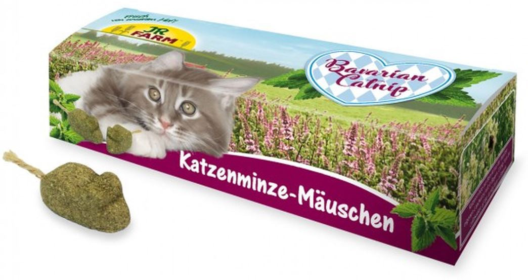 JR FARM Jucarie pentru pisici, Soricel cu catnip 4 bucati 20g