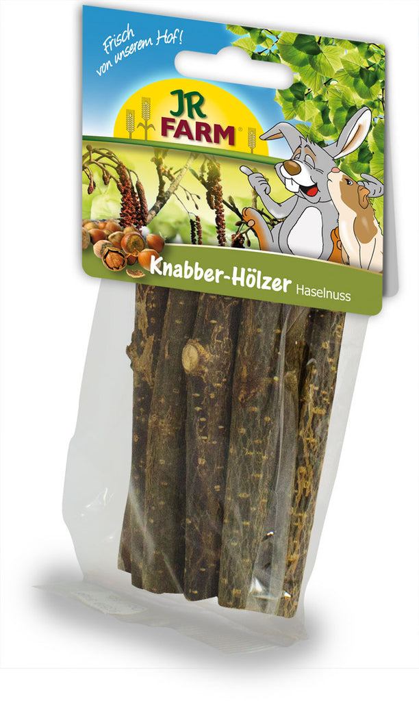 JR FARM Nibbler Sticks Hazelnut, crenguţe de alun pentru ros 40g - Maxi-Pet.ro