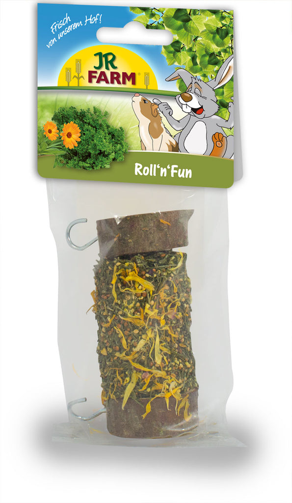 JR FARM Roll&Fun, hrană complementară pt rozătoare şi iepuri pitici 120g - Maxi-Pet.ro