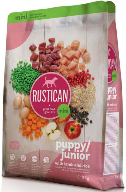 RUSTICAN Mini PUPPY/JUNIOR cu miel si orez, fara gluten