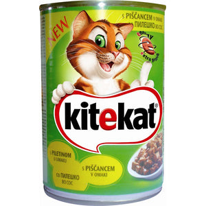 KITEKAT Conserva pentru pisici Adulte, cu Pui 