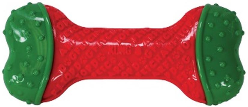 KONG Jucarie pentru caini, in forma de Os, editie Craciun