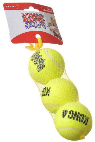 KONG Jucarie pentru caini Air Squeaker Tenis Ball 3 bucati