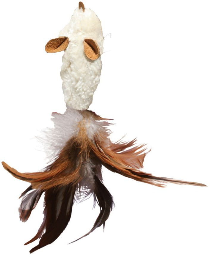 KONG Jucarie pentru pisici Feather Mouse , cu rezerva iarba pisicii