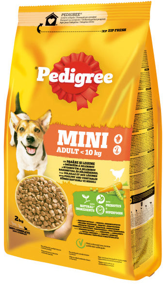 PEDIGREE Hrana uscata pentru caini Adult Talie Mica, cu Pasare/Legume 2kg